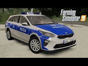 FS19 - Kia Cee'd SW Polish Police - Car mod for Farming Simulator 2019