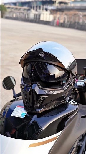 ILM Full Face Helmet MF509 Gloss BlackS: Dual Visor&UV Protection for Cool Summer Rides.Link in bio!