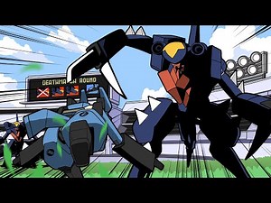 Mecha Garchomp Vs Lucario complete fight animation (ASMR Mecha on Mecha battle sfx)