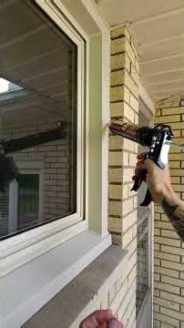 Clean caulking lines on a new window! 🛠️ #windowreplacement #WindowInstallation #OknaWindows