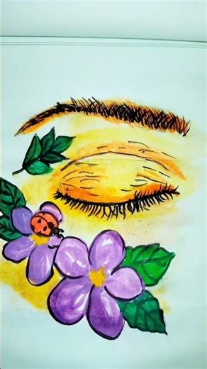 👁️✨ eye transition drawing | closed to open eye sketch | realistic art idea 🎨#trending #shorts #diy