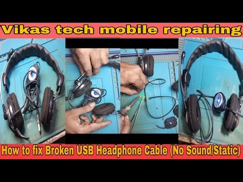 Computer USB headphone repair How to fix Broken USB Headphone Cable (No Sound/Static)#vikastech 