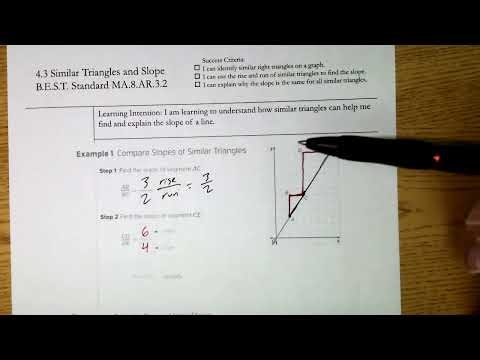4.3 Pre Algebra- Similar Triangles and Slope