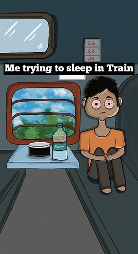 Batsala Das on Instagram: "Just Indian Train Scenes🥲. Follow @thoughtless_doodles for more such videos❤️ #thoughtlessdoodles #animation #relatable #trainjourney #funny"