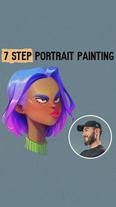 Here is a 7 step process of how to paint a portrait 🎨 It is made with my favorite workflow called MASKING 🙌 I love this process because it gives really clean results and makes everything super organised🔥 Hope you find it useful. #paint #digitalart #digitalpainting #facial #art #face #head #artstyle #artstyles #style #facedrawing #drawing #drawingfaces #character #characterdesign #characterart #characterillustration #illustration #arttips #arttip #artsecret #anatomy #drawinganatomy #portraitpa