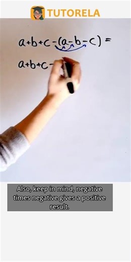 Simplify: a + b + c - (a - b - c) Step by Step #Math #AdditionalArithmeticRules