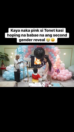 628K views · 3.7K reactions | Kaya naka pink si Tonet kasi hoping na babae na ang second gender reveal #fbreels #fbreelsvideo #WHAMONETTE #fypシ゚viral #Whamoscruz #BabyMeteor #ANTONETTEGAIL #whamos #fblifestyle | Whamos Family | Facebook