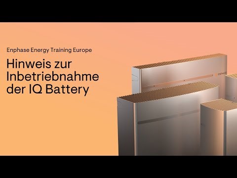 Germany - Hinweis zur Inbetriebnahme der IQ Battery