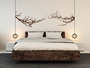 Tree Branch Wall Decal, Realistic Branches, Bare Branch Wall Art, Winter Branches Decor, Forest Wall Art, Realistic Branches Vinyl Decals - Etsy