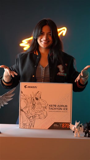 AORUS India Official on Instagram: "X870 AORUS TACHYON ICE: built to break records, not a sweat. ❄️ 18+2+2 phase VRM, X3D Turbo Mode, D5 Bionic Corsa and one-click OC controls — this is where overclockers stop playing safe. 🔧🚀 👆 Link in bio! #AORUS #GIGABYTE #amd #X870 #motherboards #IndianGaming #GamersIndia #pcsetup #overclocking #pcbuild"