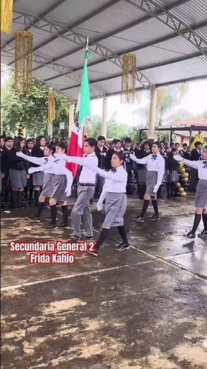 Flag escort for #middleschool 2 Frida Kahlo 2026 #veracruz