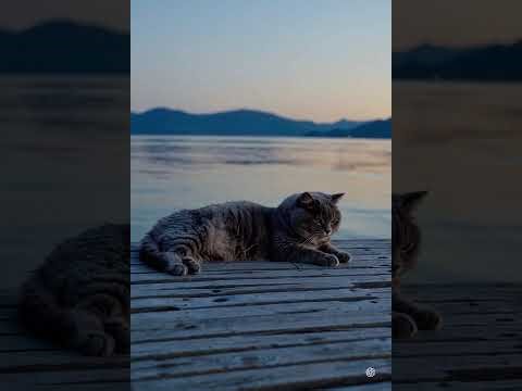 Sea Waves and Cat Purring | 1 Hour ASMR for Sleep and Relaxation
