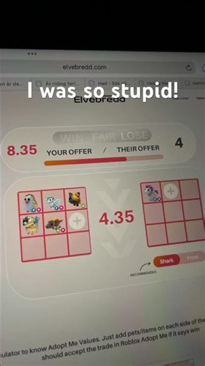 I did not check values before i did the trade.😭Bahahahah