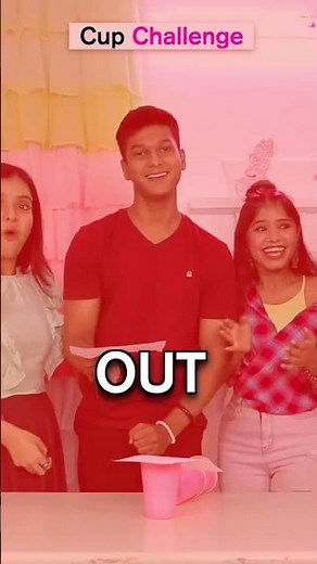 Cup & Paper Challenge | Fun Games Challenge #shorts | DIY Queen