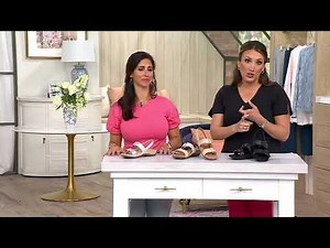 Vionic Leather Double Buckle Adjustable Sandals - Reese on QVC