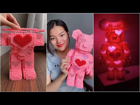 lắp LEGO Gấu Bearbrick Màu Hồng Trái tim đỏ💖❤️💖và Cái Kết ntn ???🤔 Jane Nguyễn tiktok