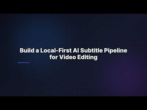 Build a Local-First AI Subtitle Pipeline for Video Editing
