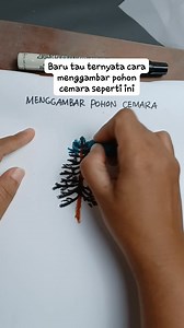 Siapa yg masih menggambar pohon cemara bentuk segitiga??? Ini aku kasih tutorial gampang banget tapi hasilnya bagus. Simak sampai selesai. Happy drawing n coloring. #menggambar #mewarnai #pohoncemara #tutorial #vod | Evy Agustini