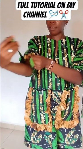 How To Sew Two Pattern Short Bubu with Ruffle Pockets | Sewing Tutorial 🪡✂️🧵