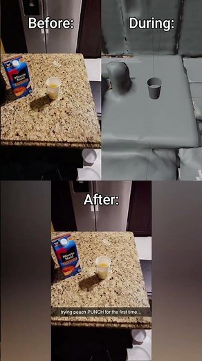 Trying Peach PUNCH For The First Time (Behind The Scenes) #shorts #juice #foodreview