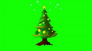 Download Animated Footage Christmas tree on green screen, Mary Christmas and happy new year background animation, Decorated Christmas tree for free