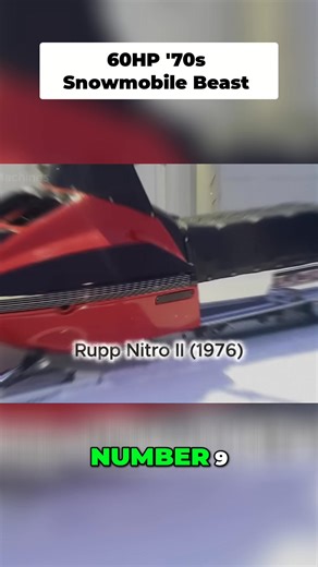 The Rupp Nitro II (1976) was all about performance, lightness, and pure fun on the snow. 60HP in a chassis weighing only 185kg? Lightweight, fast, and ridiculously fun to ride. Bet you can't find one today! #Snowmobile #Vintage #Rupp #NitroII #Classic #RareFind | Snowmobile
