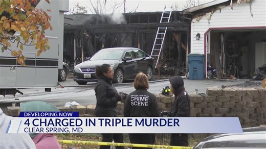 4 arrested after Clear Spring house fire leaves 3 dead