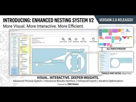 7AM Vision Automated Nesting System V2 | Smart DXF Nesting & Reduce Material Waste