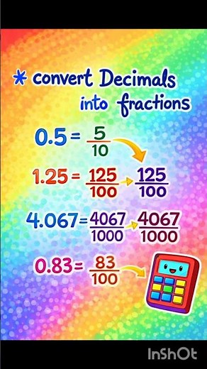 #MathTrick #DecimalsToFractions #LearnMath #EasyMath #StudyMath #MathForStudents