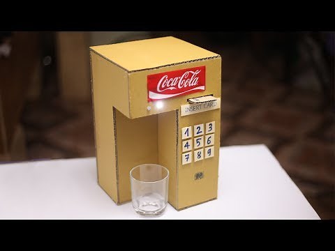 DIY Coca Cola Fountain Machine Using a Credit Card at Home