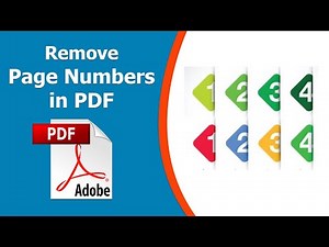 How to remove page numbers from pdf using Adobe Acrobat Pro DC 2022