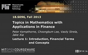 【英字】MIT公开课 数学的金融应用