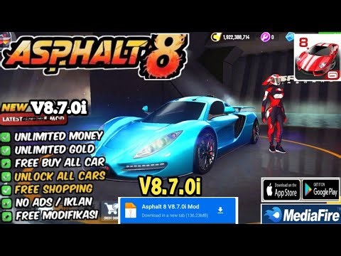 Asphalt 8 MOD APK v8.7.0i (2025) | Unlimited Money + All Cars Unlocked 👍 | No Password👍