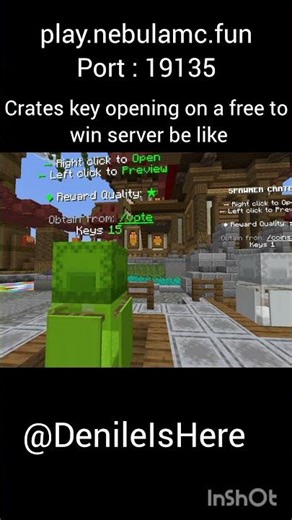 Opening Crate Keys Until I Get SOMETHING RARE on play.nebulamc.fun#short#minecraftserver#sharpness#i