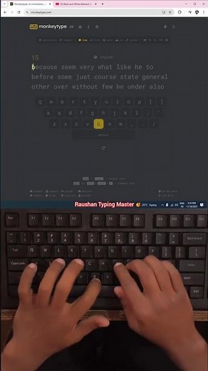 90 WPM Typing Speed Look #typing #keyboard #asmr #raushantypingmaster