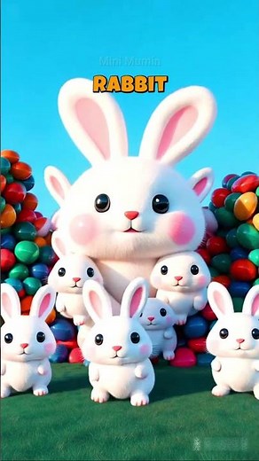 Mini Mumin’s Funny Rabbit Transformation! #shorts #cartoon #kidsfun #animallovers