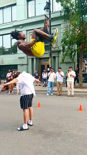 1.7M views · 17K reactions | Jumping over a random guy | Momo acro | Facebook