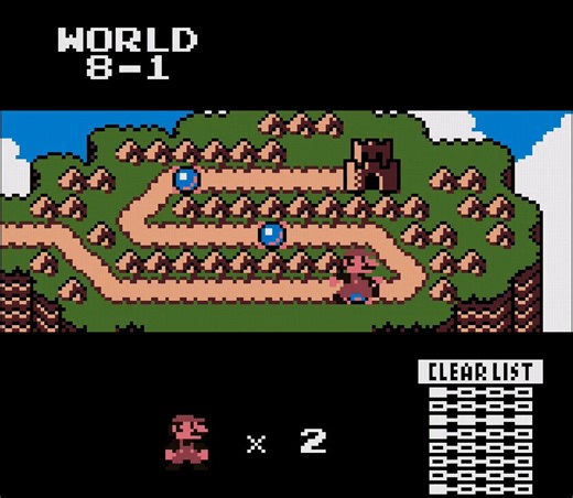 Super Mario Bros. DX for the Game Boy Color is fascinating in many ways.If you ever wondered why they started with Mario 2 in their Advance series on the GBA, it's because 1 got its glow up about 2 years prior.DX featured a basic world map and a challenge mode with red coins or yoshi eggs.The biggest difference is obviously in the visuals. The Game Boy Color lives up to its name, delivering over double the onscreen colors of the NES.The system was more than capable of running the game nice and s