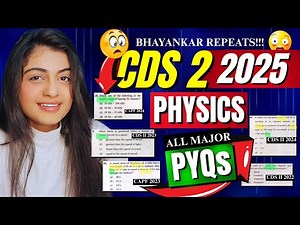 Complete Physics for CDS 2 2025 | 🔥Most Imp MCQs CDS Science