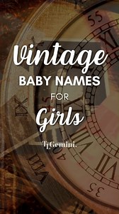VINTAGE GIRL BABY NAMES 🧡 What's your favorite baby names? Follow us for more baby name recos! #thelostgemini #babynames #babynameideas #uniquebabynames #biblenames #letterdnames #christianbabynames #namesandmeanings #babynameswithmeanings #biblenamesforkids #namesforbabies #babygirl #babyboy #mom #soontobeparents #pregnant #firsttimemom #parents #motherhood #parenthood #parenting #fyp #fbreels #reelsforyou #foryoupage #viral #trending #nameideas #reelsviral #reelsph #combinationnames #baby #re