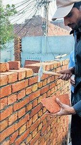 Helper Made a Bricklaying Mistake but Master Fixed It Perfectly #brick