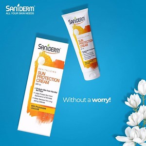 6.5K views · 111 reactions | Save your skin from the harmful rays of sun! Use Saniderm Sun Protection Cream to keep sun burn away! | Saniderm_Official | Facebook