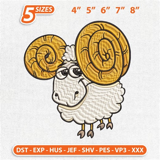 Funny Sheep Embroidery Design, Whimsical Farm Animal Stitch File, Baby Animal Pattern, Instant Download - Etsy