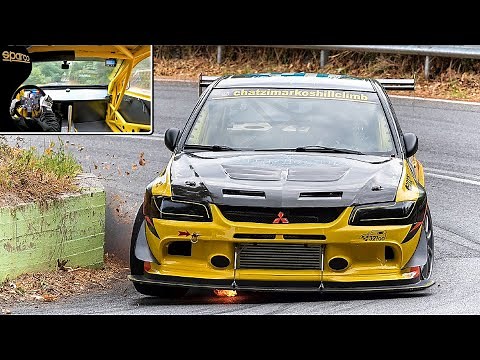 750Hp Lancer Evo IX || ONBOARD Crazy Driving Skills !!