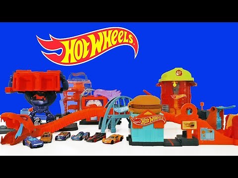 Hot Wheels City Playsets For 2020 ! Downtown Burger Dash - Viper Bridge Attack & More !