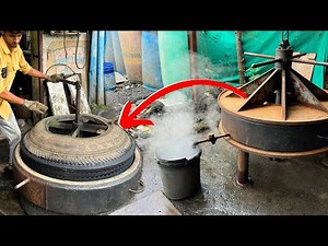Amazing Process of Making Retreaded Tire With Old Tires. Tire Recycling Factory.