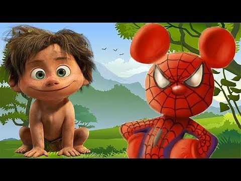 The Good Dinosaur Spiderman Mickey Mouse Finger Family Song Nursery Rhymes