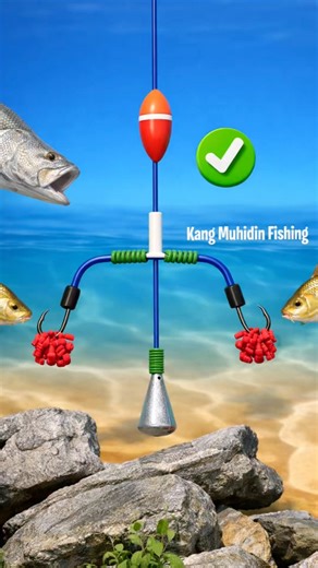 Easy and Smart Fishing Leader Ideas for Beginners👍👍 . #fishingtutorial #FishingDIY #fishingknots #FishingTips #fishing #fishinghack #tutorial | Kang Muhidin Fishing