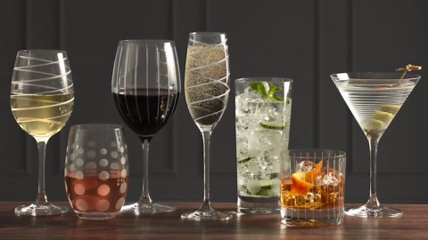 Mikasa Cheers Stemless Wine Glass, 14-Ounce, Set of 4