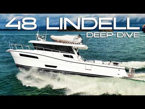 1,000 Mile Range Sportfishing Yacht - 48 Lindell Walk Through and Sea Trial